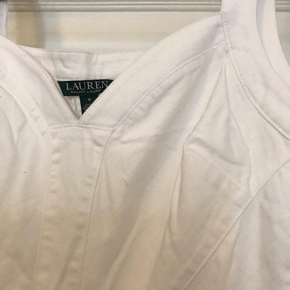RL White Denim Dress